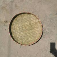 竹制制品家用圆簸箕 无孔有孔竹筛子 手工竹编制品竹匾晾晒绘画装 48