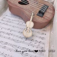 小众设计立体吉他发夹仿真乐器鸭嘴夹文艺范民谣系女生发卡侧边夹 木纹提琴发夹一个