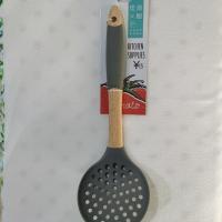 清仓硅胶炒菜铲子不粘锅专用锅铲汤勺耐高温家用厨具(颜色随机) 橡胶木大漏勺