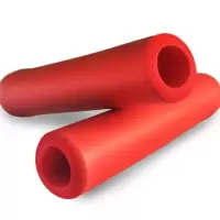 自行车把套 矽胶把套 山地车手握把 超轻吸震硅胶把套 海绵把套 红色