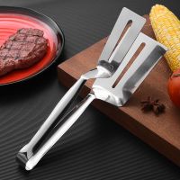 不锈钢煎铲夹子煎鱼铲披萨牛排扒铲家用厨房煎饼烙饼煎锅铲子 煎鱼夹[基础款]加长 即将恢复原价丨中
