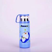 儿童卡通便携304保温杯男女子可爱学生韩版清新创意刻字公主水杯 叮当猫350ml 无礼包