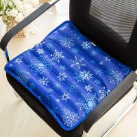 大号充电热水袋加热坐垫多功能热敷垫电暖宝注水暖水袋女暖宫护腰 标准款 深蓝雪花 45x45cm