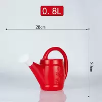 加厚洒水壶大浇花喷壶塑料浇水壶长嘴花洒壶园艺浇菜壶家用淋花壶 .0.8升小号随机发色