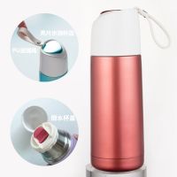 韩版可爱保温杯女学生卡通便携户外不锈钢杯子ins创意文艺随手杯 水滴咖色