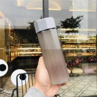 创意潮流太空杯男韩版多边形学生水杯女生防漏塑料杯子便携随手杯 灰色