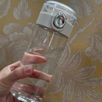 DIY创意学生塑料杯磨砂个性潮流女耐高温可爱简约便携防摔杯子 透明无图案 350ml 单杯