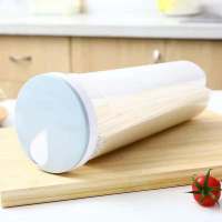 面条保鲜盒厨房杂粮挂面密封盒冰箱沥水保鲜盒子冷冻收纳盒储物盒 [1个装]蓝色面条保鲜盒 宽10cm高30cm食品级pp材