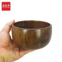 实木木碗 沙拉果盘日式套装 家用米饭碗餐厅面碗汤碗原木餐具 整木约13.5*7.2cm