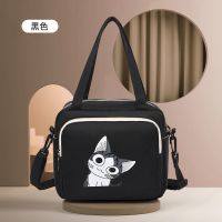 妈咪包妈妈母婴包时尚轻便单肩斜挎包大容量多功能宝妈外出手提包 黑色