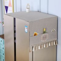 冰箱防尘罩防尘布盖布保护罩微波炉洗衣机双开门单开门冰箱罩盖巾 柔晴米 微波炉35*100cm