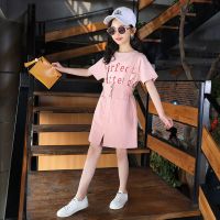 女童紫色套装2021新款夏装中大童夏季童装女洋气时髦儿童两件套裙 粉+粉(HKSJ) 110