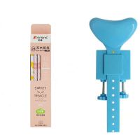 小学生写字矫正器坐姿视力保护器儿童防近视纠正写作业姿势纠正器 蓝色简易款[送12支铅笔粉色]