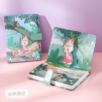 卡通可爱手账本礼盒套装款ins风少女心学生b6笔记本日记本子批发 丛林游记(彩色内页/196页/B6)