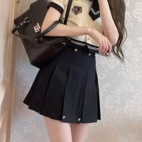 盐系可盐可甜学院水手服衬衫百褶裙两件套洋气小个子学生JK裙套装 裙子 S