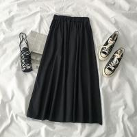 单/套装 学院风套装女学生夏季韩版设计感衬衫+高腰半身裙两件套 单条黑色裙子 S 建议70-90斤