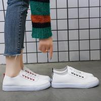 侧拉链高帮帆布鞋女学生韩版街拍小白鞋女2021新款ulzzang鞋子女 小白鞋 35 标准码