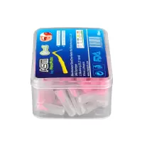 L型cleanpik牙缝刷不锈钢丝牙间刷齿间隙刷20支/盒正畸清理 0.6MM粉红