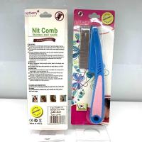 篦子虱子篦梳超密去虱子卵加密梳老人去头屑梳懒人去屑免洗头梳 湖蓝色 18厘米*8厘米梳齿