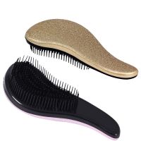 王妃梳子神器尖尾梳顺发梳直发卷发灿金喷砂王妃按摩梳美发梳卷梳 土豪金