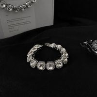 欧美轻奢冰糖钻项链男女ins潮嘻哈小众设计感粗链条蹦迪百搭配饰 冰糖钻手链[约19CM]