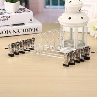 10/20/30支可伸缩防滑金属裤架夹子裙夹内衣架晾晒衣架挂服装店 可伸缩金属裤架-黑色 5个装