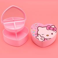 可爱卡通儿童首饰盒宝宝发饰公主收纳盒小女孩饰品化妆品头饰盒子 KT猫盒子