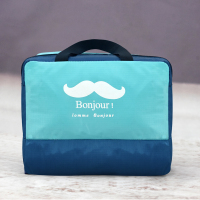 韩耐娅防水干湿分离包男女生健身沙滩温泉游泳包大容量外出洗澡包 八字胡子