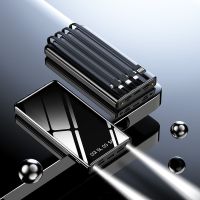 [自带线]充电宝20000毫安快充大容量移动电源苹果安卓手机通用 标配版[自带4线]黑色+充电线 20000毫安