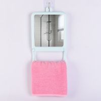 挂墙镜子浴室镜防雾化妆大号台式镜家用学生宿舍化妆梳镜多用镜 绿色多用镜(27.5*18cm)