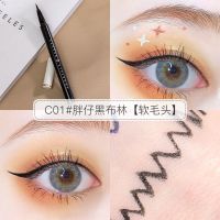 尔木萄跌落彩虹眼线液笔防水防汗持久铅笔式硬头新手初学者卧蚕笔 C01#胖仔黑布林