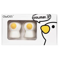 鹅遇雪人美妆蛋不吃粉化妆蛋蛋彩妆蛋海绵蛋超软粉扑干湿两用可爱 白色雪人2枚装/1盒