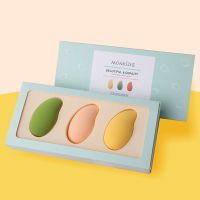 萌呗比芒果美妆蛋不吃粉超软细腻干湿两用粉扑海绵化妆工具 3只装 美妆蛋套装X1