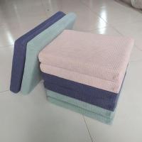 免洗皮革坐垫加厚海绵软屁股学生教室制衣工厂上班人板凳椅子防滑 随机颜色[颗粒绒布] 34*24*5cm[坐垫]