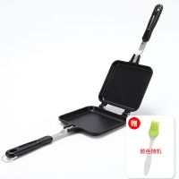 直火三明治烤盘夹锅燃气式多功能蛋糕模具吐司烤面包耐花纹款 光面款