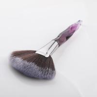 单支仿水晶高颜值超柔软大扇形余粉刷高光刷美甲粉尘余粉支水晶(紫柄棕毛)