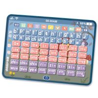 拼音字母有声早教挂图拼读训练神器早教机识字卡片幼儿园学习用品 12寸升级版蓝[4声调+测评]拼音机 USB充电版[送拼音