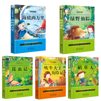 小学生课外书籍绿野仙踪稻草人昆虫记注音版儿童图书励志文学阅读 全套5本