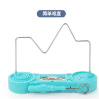 儿童专注力训练小玩具火线冲击电子轨道电磁电碰迷宫手眼协调益智 蓝色电碰迷宫(简单模式)