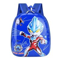 奥特曼书包幼儿园宝宝1-3-5岁男童可爱卡通蛋壳背包儿童双肩包潮6 卡通奥特曼(小号)