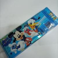 双面王者荣耀奥特曼变形金刚超人公主多功能塑料小学生男女文具盒 普通款米老鼠蓝色