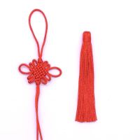 10套装)小号中国结半成品5号6盘结diy手工艺品汽车挂件配饰 中国结半成品(红色 10套装