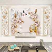 新款电视墙背景墙画自粘8D立体墙贴罗马柱带边框客厅无缝墙布贴画 A款 30cmX30cm各种材质小样