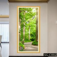 入户玄关3d立体装饰画轻奢现代简约走廊壁画客厅过道挂画自粘墙贴 AA-835 小号:宽4O厘米---高8O厘米