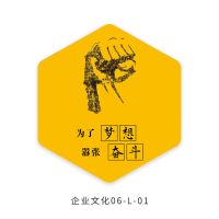 公司企业文化墙六边形立体墙贴办公室墙面装饰画会议室励志标语 06-L-01 小款:27*30cm