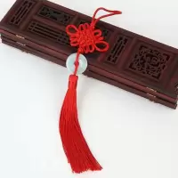 小中国结挂件 成品精致树脂白玉中国结香包喜庆室内挂件 红色 十个装