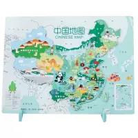 幼儿童中国地图拼图磁性磁铁磁力小学生地理世界地图益智力玩具 磁性/中国地图