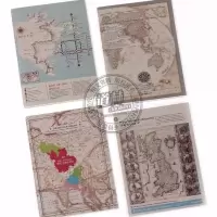 道林笔记本B5大号复古地图记事本学生课堂日记本子16K加厚地球仪 2本封面随机