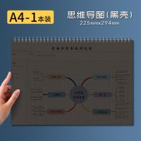 思维导图笔记本子a4大号加厚公基大学生法考考研专用带模版康奈尔 A4思维导图[黑]无赠品