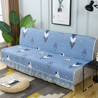 全盖沙发床罩套可折叠防滑四季通用简易小型单人三人两用无扶手套 三角篮(沙发垫) 坐长55cm*高150cm